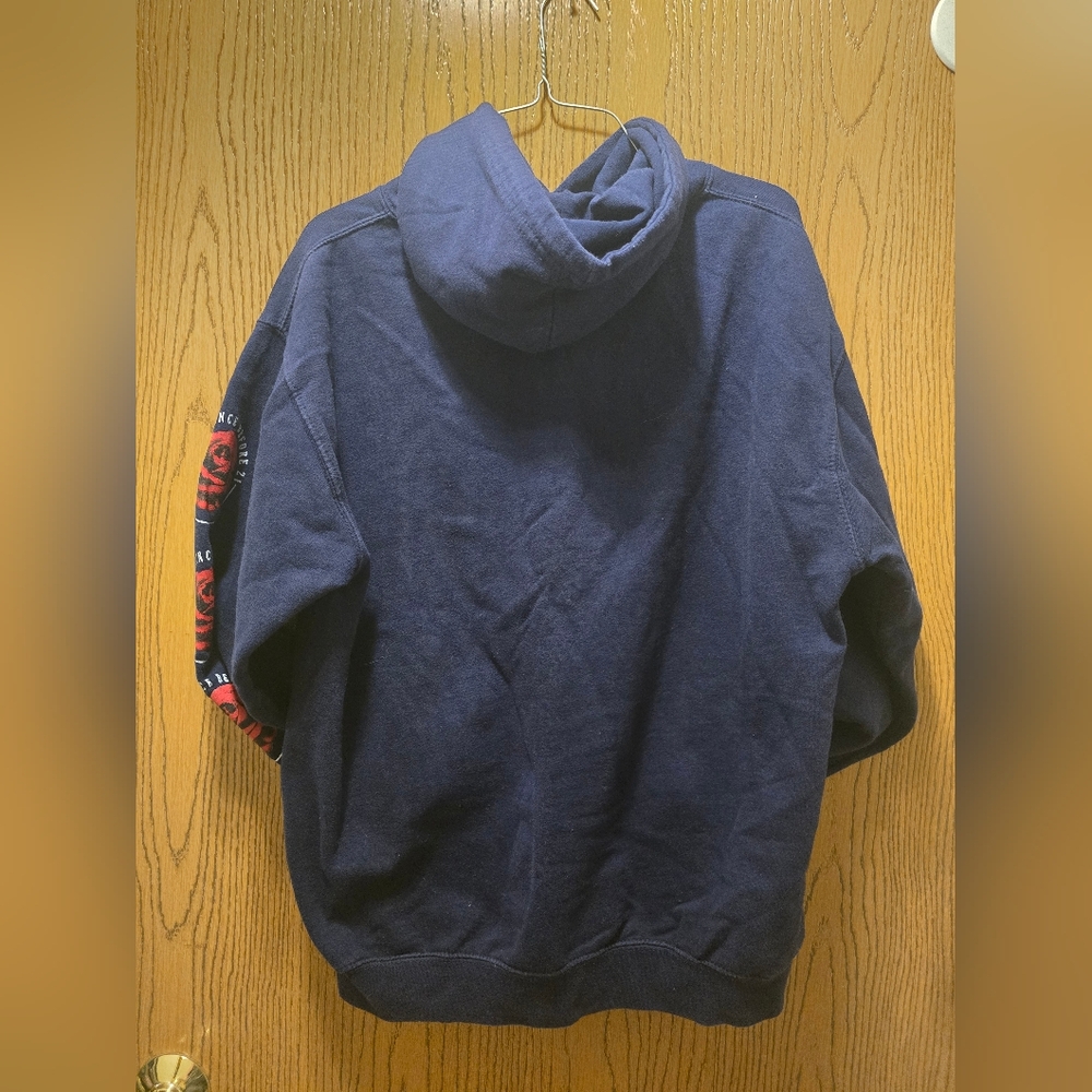 Savage Since Before 21 Navy Hoodie with Rose Graphic Mens Large - Picture 4 of 5